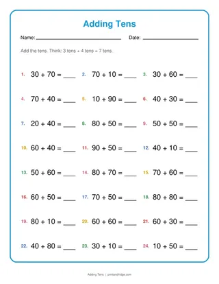 Adding Tens