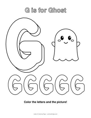 Letter G Coloring Page
