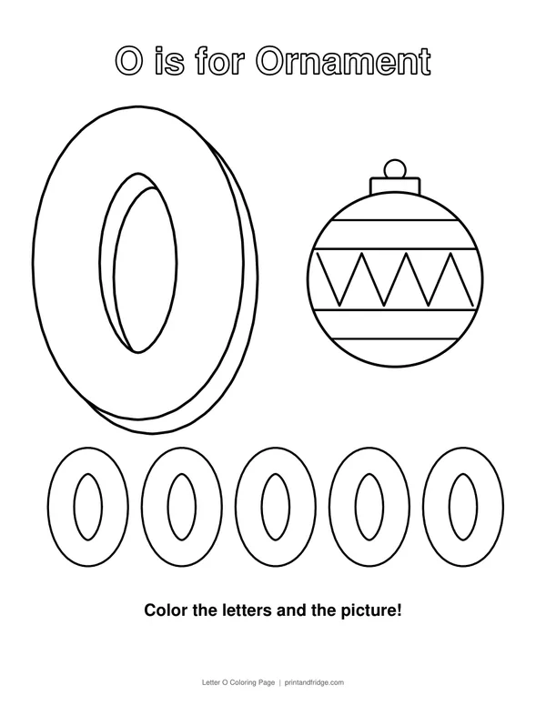 Letter O Coloring Page printable coloring page