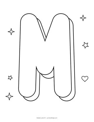 Bubble Letter M