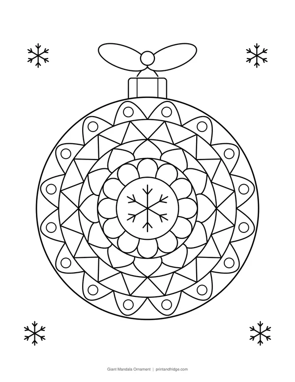 Giant Mandala Ornament coloring page