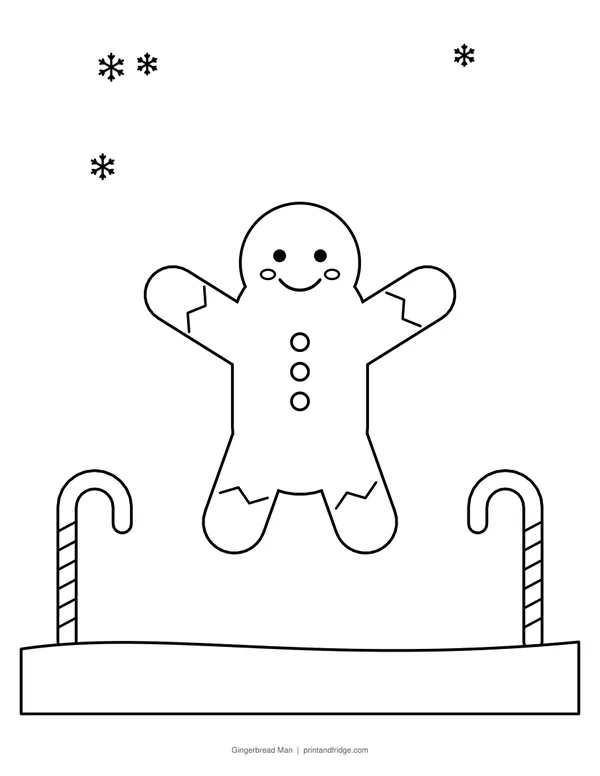Gingerbread Man coloring page