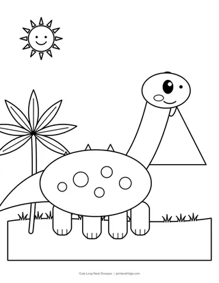 Cute Long-Neck Dinosaur