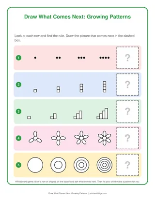 Draw What Comes Next: Growing Patterns