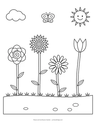 Roses and Sunflowers Garden