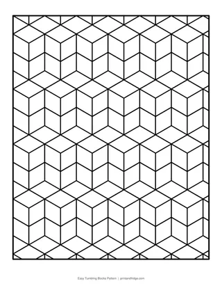 Easy Tumbling Blocks Pattern