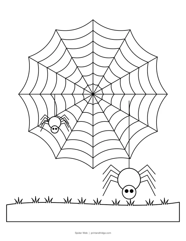 Spider Web coloring page