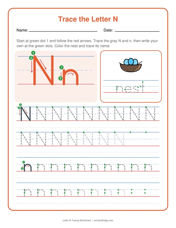 Letter Tracing Worksheets A to Z