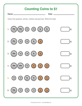 Counting Coins to $1