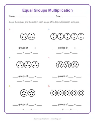 Equal Groups Multiplication