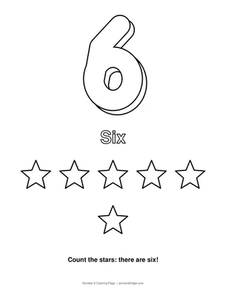 Number 6 Coloring Page