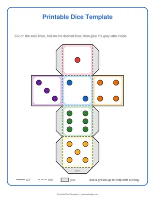 Printable Dice Template