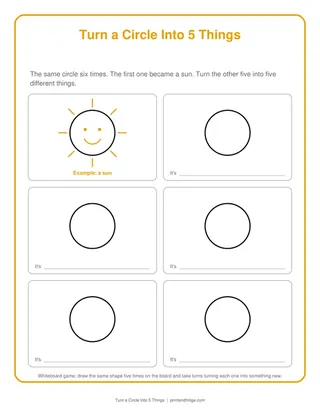Turn a Circle Into 5 Things