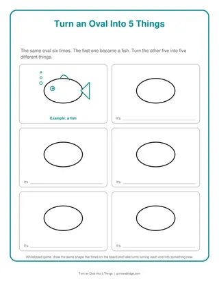Turn an Oval Into 5 Things