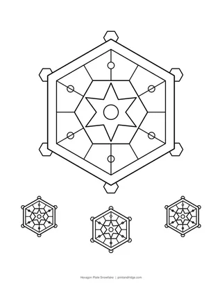 Hexagon Plate Snowflake