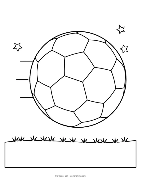 Big Soccer Ball coloring page