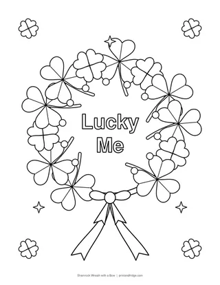 Shamrock Wreath with a Bow