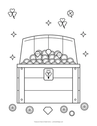 Treasure Chest of Gold Coins