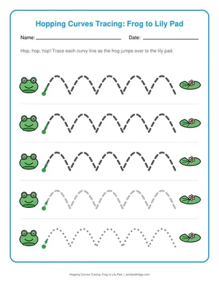 Hopping Curves Tracing: Frog to Lily Pad