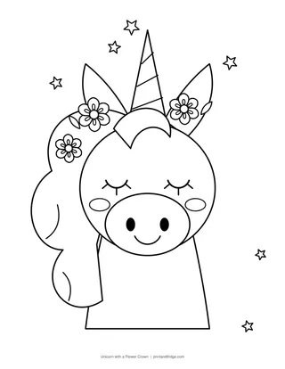 Unicorn with a Flower Crown