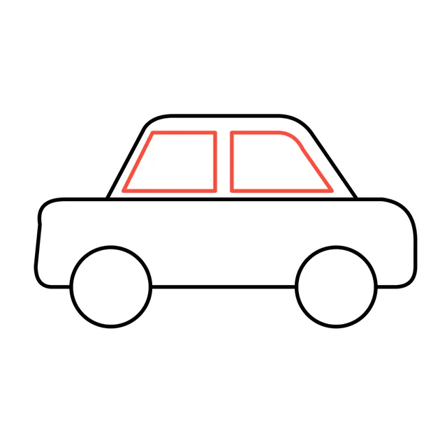 car drawing, step 4