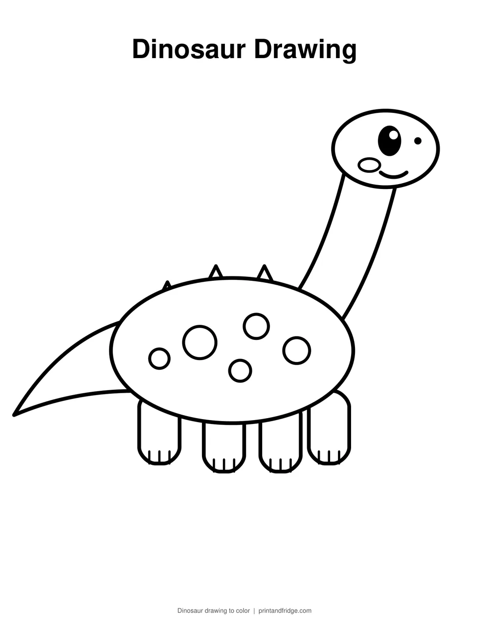 dinosaur drawing printable to color