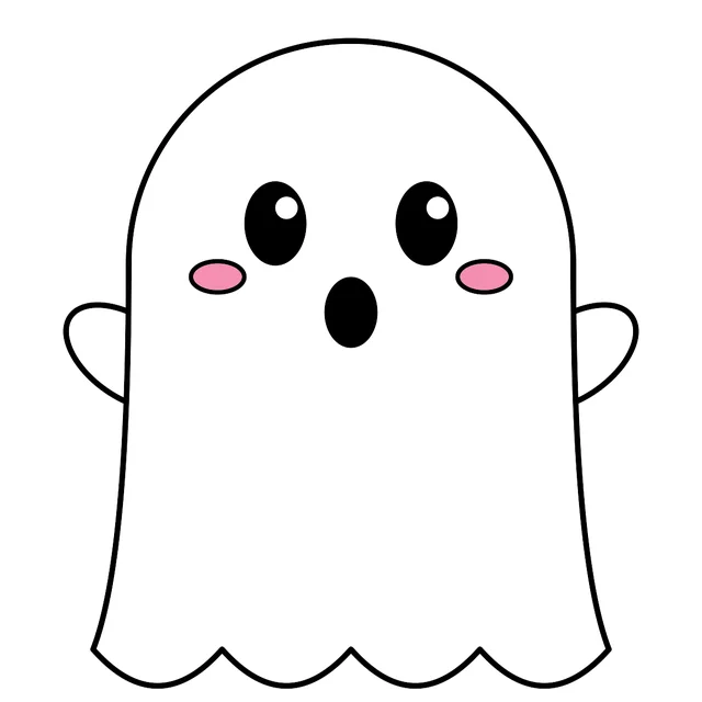 ghost drawing colored in