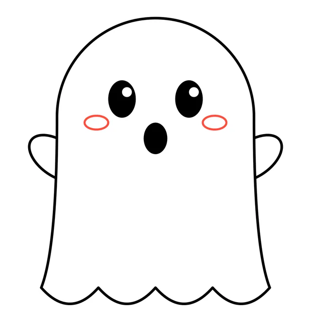 ghost drawing, step 5