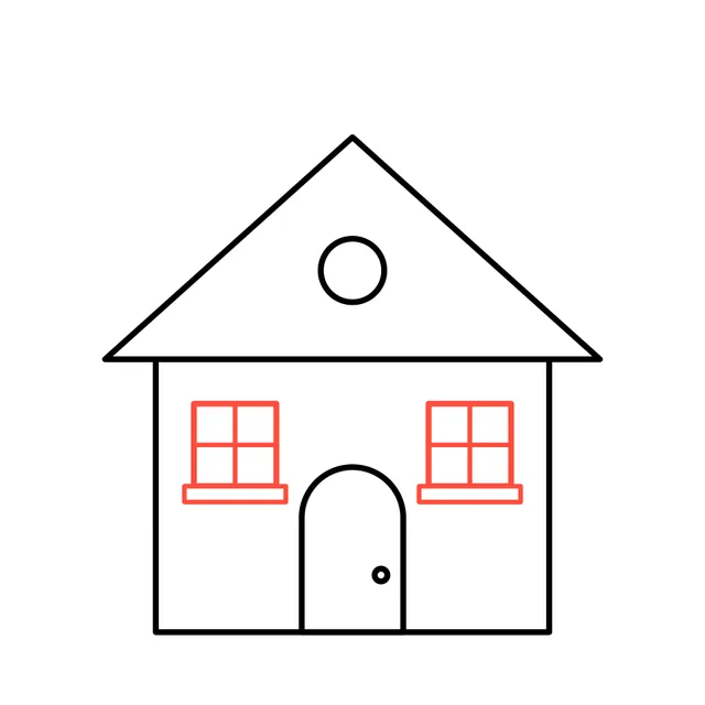 house drawing, step 4