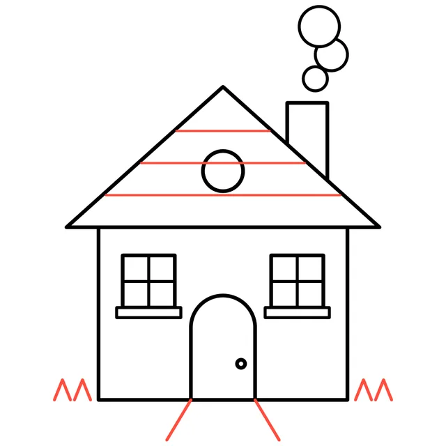 house drawing, step 6